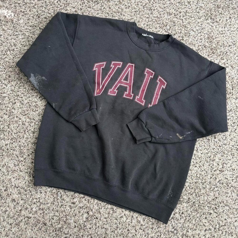 VAIL distressed crewneck sweater